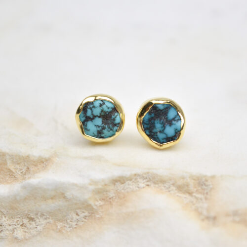 Turquoise Earrings Tiny Gemstone Earrings Gemstone Earrings Beaded Earrings Chunky Stud Earrings Gift For Her Classic Stud Earrings 2