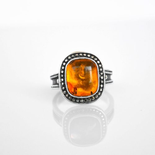 Boho Amber Silver Ring Sterling Silver Vintage Amber Ring Large Amber Carved Ring Anniversary Silver Ring Handcrafted Baltic Amber Ring 3 scaled e1633012866149