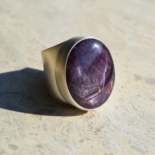 Star Ruby Ring Statement Gemstone Ring Large Gemstone Silver Ring Art Deco Woman Ring Gift For Her Anniversary Gift July Birthstone 3 scaled e1637152962952
