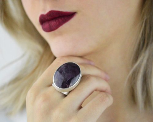 Star Ruby Ring Statement Gemstone Ring Large Gemstone Silver Ring Art Deco Woman Ring Gift For Her Anniversary Gift July Birthstone 6 scaled e1637153089891