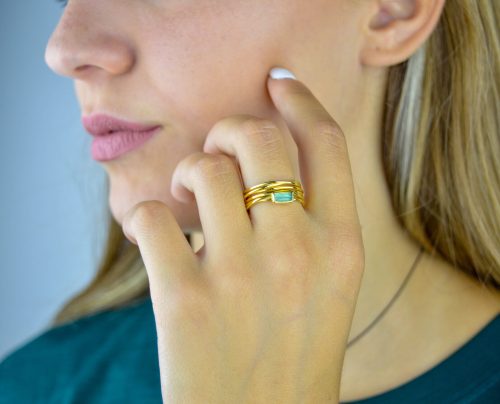 Wide Band Tourmaline Ring Rough Tourmaline Ring Statement Gold Ring Solitaire Stone Ring Gift For Her October Birthstone Gift 6 scaled e1646905167647