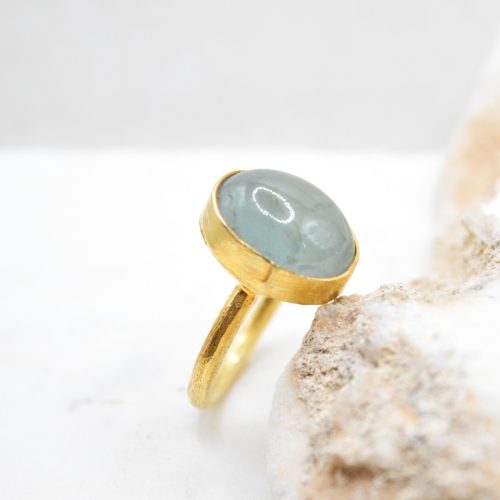 Aquamarine Ring, Large Statement Gemstone Ring, Classy Everyday Ring, Rings For Women, Gold Gemstone Ring, Birthstone Ring, Gift For Her 3