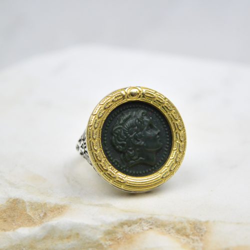 Bloodstone Signet Ring, Alexander Great Ring, Antique Ring, Silver Ring, Rings For Women, Greek Symbol Ring, Gift For Her, Statement Ring 2