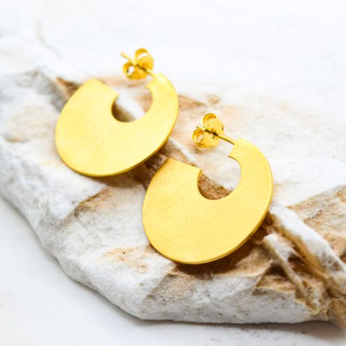 Flat Hoop Earrings, Disc Hoop Earrings, Medium Hoop Earrings, Small Hoop Earrings, Minimalist Gold Hoop Earrings, Small Silver Hoops