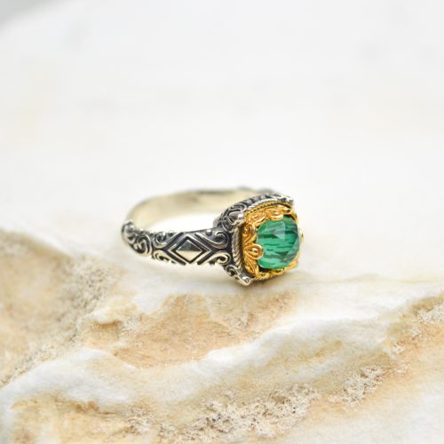 Malachite Ring, Small Gemstone Ring, Tiny Gemstone Ring, Silver Ring, Minimalist Ring, Gift For Her, Rings For Women, Mothers Day Gift 1