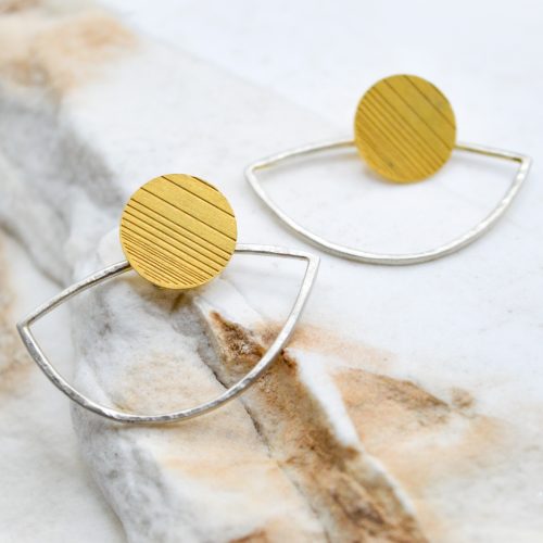 Minimalist Dangle Earrings, Delicate Stud Earrings, Dainty Earrings, Silver Drop Earrings, Gold Small Unique Earrings 2