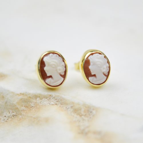 Antique Cameo Earrings, Classic Stud Earrings, Small Silver Dainty Earrings, Minimalist Gold Earrings, Portrait Earrings, Gift For Her 1