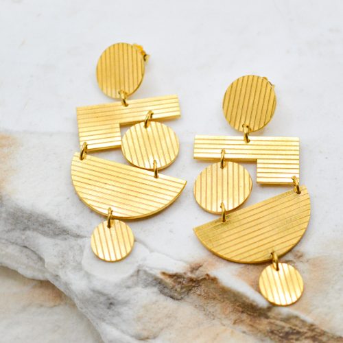 Geometric Earrings, Oversized Earrings, Large Statement Earrings, Dangle Earrings, Gift For Her, Long Charm Earrings, Stacking Earrings 1