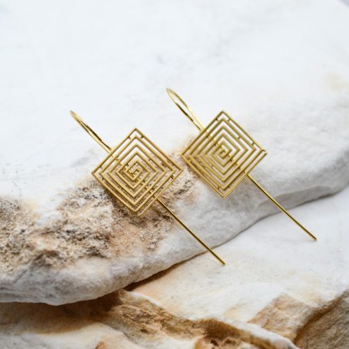 Spiral Dangle Earrings, Statement Earrings, Vintage Earrings, Sterling Silver Earrings, Gift For Her, Long Charm Earrings, Stacking Earrings 3